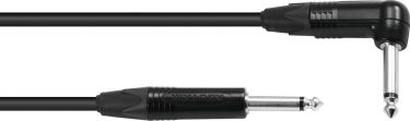 SOMMER CABLE Jack cable 6.3 mono 1x 90° 3m bk Neutrik
