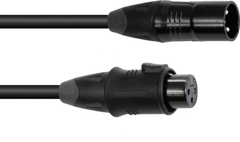 Eurolite DMX cable EC-1 IP65 3pin 1m bk