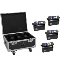 Eurolite Set 4x AKKU MBT-3 Spot MK2 + Flightcase with wheels and charging functi