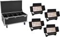 Eurolite Set 4x Multiflood IP 18x10W RGBW Wash CRMX + Case with wheels