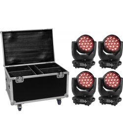 Eurolite Set 4x LED TMH-X4 + Case with wheels TILBUD NU