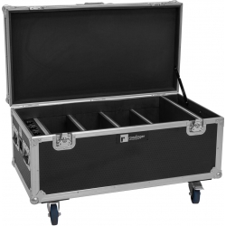 Roadinger Flightcase 4x AKKU Multiflood IP 8x10W RGBW Wash CRMX with charging fu