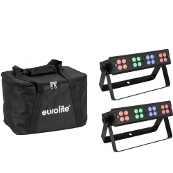 Eurolite Set 2x LED Silent Bar 16x4W RGB/WW + Soft Bag TILBUD NU