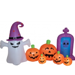 Halloween Dekoration, Figur med Lyseffekter, Oppustelig Spøgelsesfigur med Græsk