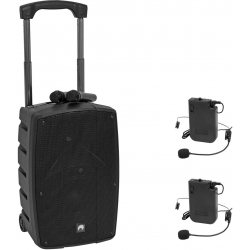 Omnitronic Set WAMS-10BT2 MK2 + 2x Bodypack Transmitter + 2x Headset TILBUD NU