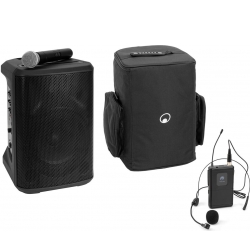 Omnitronic Set PORTY-8A Drahtlos-PA-System + Bodypack Transmitter incl. Headset
