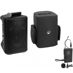 Omnitronic Set PORTY-8A Drahtlos-PA-System + Bodypack Transmitter incl. Lavalier