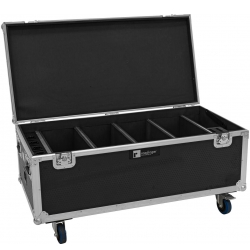 Roadinger Flightcase 4x AKKU Multiflood IP 18x10W RGBW Wash CRMX with charging f