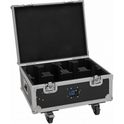 Roadinger Flightcase 4x AKKU MBT-3 with wheels and charging function TILBUD NU