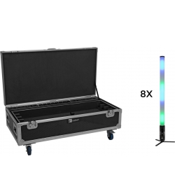 Eurolite Set 8x AKKU IP Pixel Tube 360° PRO CRMX + Flightcase with wheels and ch