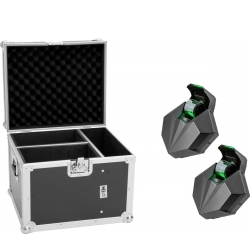 Eurolite Set 2x LED CAT-80 Beam Effect + Flightcase TILBUD NU