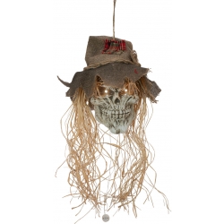 Halloween Dekoration, Figur med Lys- og Lydeffekter, Uhyggeligt Hængende Skelet