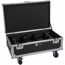 Roadinger Flightcase 6x AKKU UP-4 QCL Spot QuickDMX MK2 with charging function a
