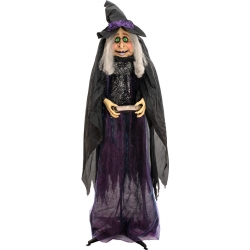 Halloween Dekoration, Animeret Figur med Lys- og Lydeffekter, Heksen Trie, 180cm