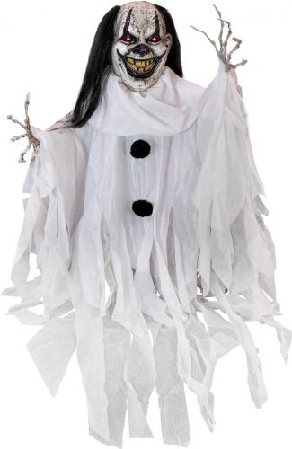 Europalms Halloween Figure Clown Gildo, animated, 80cm