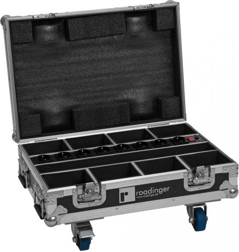 Roadinger Flightcase 8x AKKU Mini IP UP-4 QCL Spot MK2 with charging function