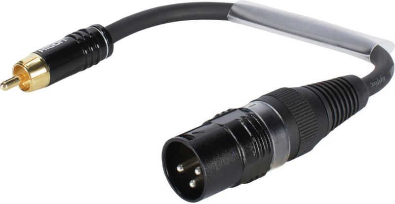 SOMMER CABLE Adaptercable XLR(M)/RCA(M) 0.15m bk