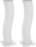Eurolite 2x Stage Stand 150cm curved incl. Cover and Bag, white