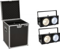 Eurolite Set 2x Audience Blinder 2x100W LED COB CW/WW + Case