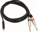 Omnitronic - Audiokabel - 3,5mm st.JACK > 2 x 6,35mm mono JACK han (6m) Omnitronic - Audiokabel - 3,5mm st.JACK > 2 x 6,35mm mono JACK han (6m)