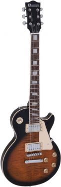 Dimavery LP-700 E-Guitar, flamed brown