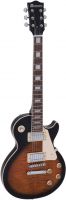 Dimavery LP-700 E-Guitar, flamed brown