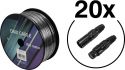 Eurolite Set DMX cable 2x0.22 100m sw + 40 connectors Eurolite Set DMX cable 2x0.22 100m sw + 40 connectors