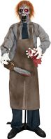Halloween Dekoration, Animeret Figur med Lys- og Lydeffekter, Edward, den Savende Zombie, 170cm