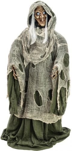 Halloween Dekoration, Animeret Figur med Lys- og Lydeffekter, Heks, 145cm