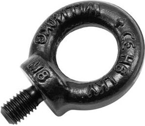SAFETEX Eyebolt M8/13mm, black galvanized drop forged