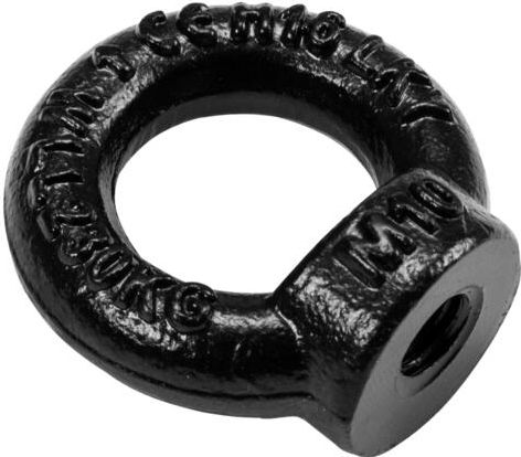 SAFETEX Ring Nut M10 black galvanized DIN 582