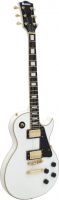 Musikkinstrumenter, Dimavery LP-520 E-Guitar, white/gold
