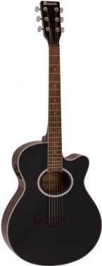 Dimavery AW-400 Western guitar, black
