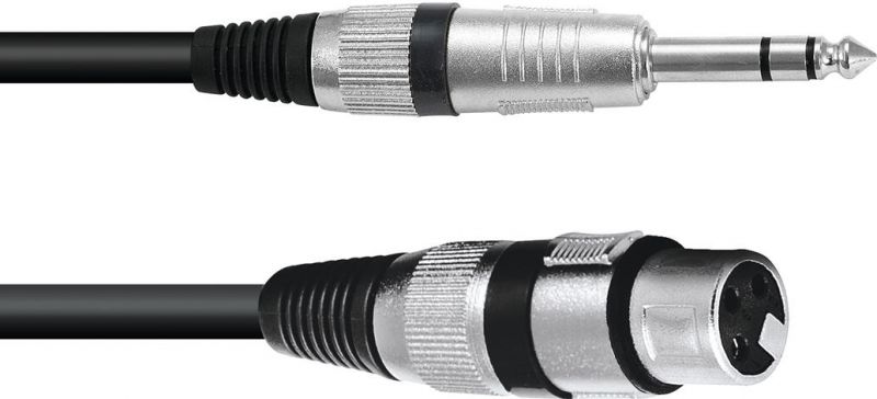 Omnitronic Adapter Cable XLR(F)/Jack stereo 0.9m bk