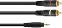 Omnitronic Adaptercable 3.5 Jack/2xRCA 1.5m bk