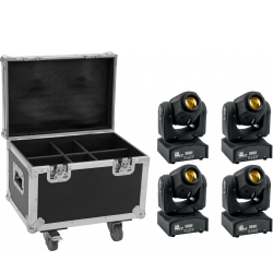 Eurolite Set 4x LED TMH-17 Spot + Case with wheels TILBUD NU