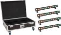 Diverse, Eurolite Set 4x LED IP T-PIX 12 HCL Bar + Case with wheels