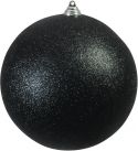 Decor & Decorations, Europalms Deco Ball 20cm, black, glitter