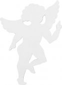 Udsmykning & Dekorationer, Europalms Silhouette Angel, white, 60cm