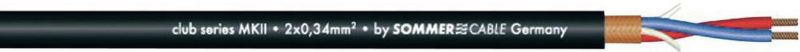 SOMMER CABLE Microphone cable 2x0.34 100m bk CLUB