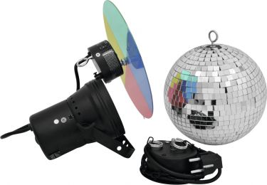 Eurolite Mirror Ball Set 20cm with Pinspot
