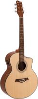 Musikkinstrumenter, Dimavery STW-90 Western Guitar,natur