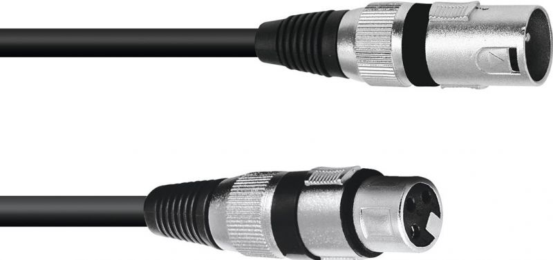 Omnitronic XLR cable 3pin 0.2m bk