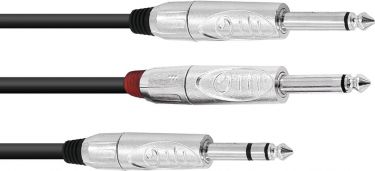 Omnitronic Adaptercable Jack/2xJack 3m