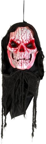 Halloween Dekoration, Animeret Figur med Lys- og Lydeffekter, Blodkranium, 80cm