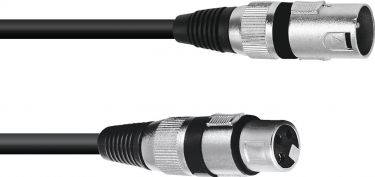 Omnitronic XLR cable 3pin 0.2m bk