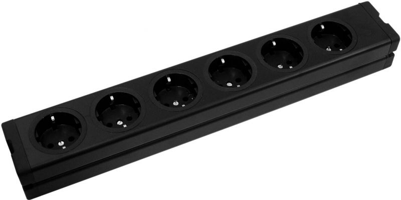 Eurolite Distributor 6-fold ALU bk
