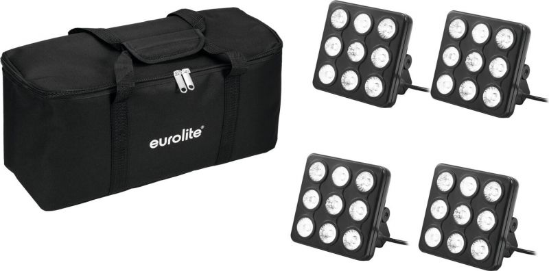 Eurolite Set 4x LED Party Panel RGB+UV + Soft Bag