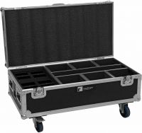 Roadinger Flightcase 6x AKKU IP UP-4 Plus HCL Spot WDMX with charging function