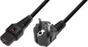 Diverse, IEC LOCK IEC Power Cable locking 3x1.0 3m bk Diverse, IEC LOCK IEC Power Cable locking 3x1.0 3m bk